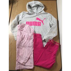 Bundle Of 3 Girls Puma Sweatshirt Long Sleeve T-shirt And Leggings Size Medium 7